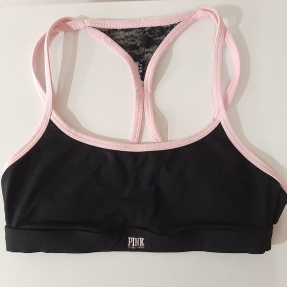 Victoria secret pink peekaboo lace couture sports bra xs - Picture 1 of 7